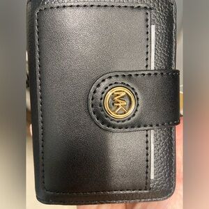 Michaels Kors black compact wallet, black, new with tags,